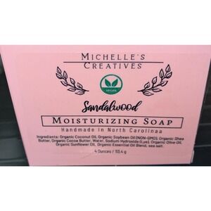 Michelle's Creatives Sandalwood Moisturizing Soap Unisex 4oz New Vegan Handmade